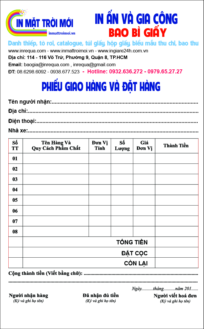 Phieu giao hang va dat hang-01 in hoa don, phieu thu, phieu chi inrequa.com inmattroimoi.vn