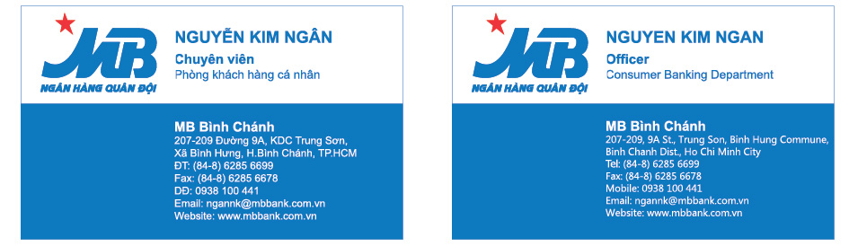 in danh thiếp, name card, card visit, Ngân hàng MB, in giá rẻ, tphcm