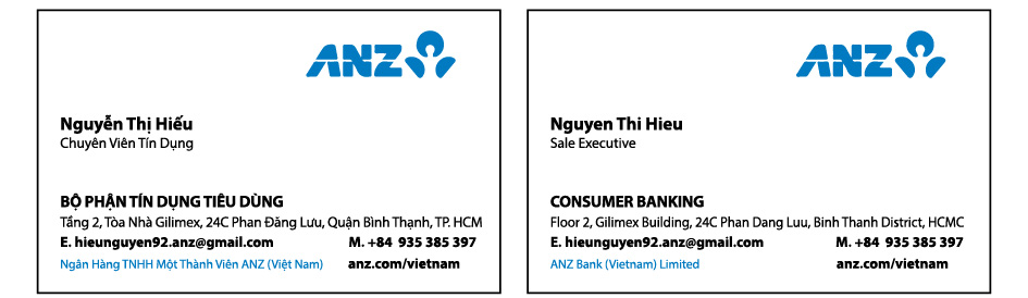 in danh thiếp, name card, card visit anzin danh thiếp, name card, card visit, anz, in giá rẻ, tphcm